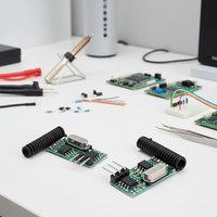 Module de réception superhétérodyne 315/433 MHz à décodage automatique, code d'apprentissage, certifié CE, distance de contrôle de 50 à 100 m pour la maison