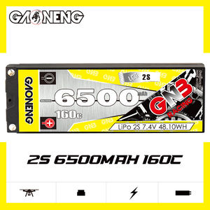 GNB GAONENG 2S 7.4V 6300mAh 140C batteria Lipo ad alte prestazioni-XT60/XT90/Deans (scegliere spina) per auto <span class=keywords><strong>RC</strong></span>/Drone/<span class=keywords><strong>barca</strong></span> - Product Image 2