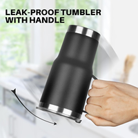 Gobelet isotherme en acier inoxydable de 32 oz avec poignée, double paroi, isolation sous vide, cadeau d'entreprise, logo personnalisé, tasse de voyage promotionnelle