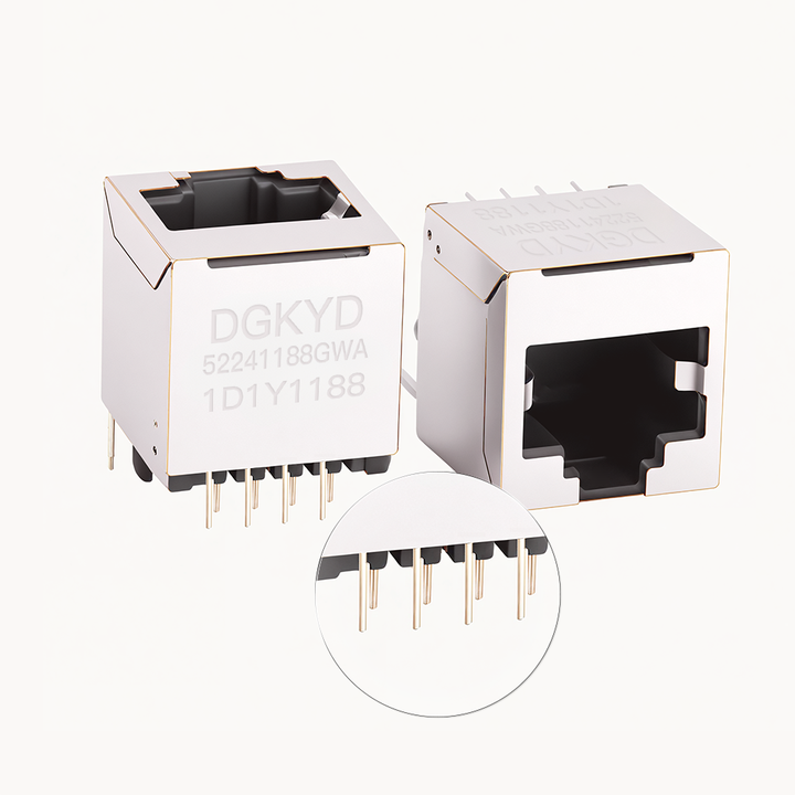Ethernet Single Port RJ 45 Socket Vertical Modular Female PCB Jack ...