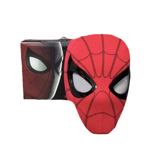 Masque SpiderHero Spiderman Miles Morales avec yeux mobiles, télécommande, en plastique, pour adulte/enfant, Halloween, anniversaire, cosplay, cadeau - Product Image 1