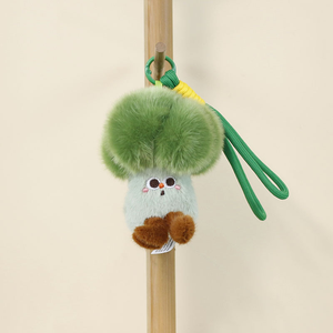 En gros, Porte-clés pendentif en peluche mignon et moelleux, <span class=keywords><strong>série</strong></span> légumes et fruits, motif dessin animé noix de coco et durian - Product Image 5