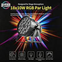 Projecteur LED Par 180W 18x10W RGBW 4-en-1 25 ° /40 °   Pour scène intérieure, mariage, fête