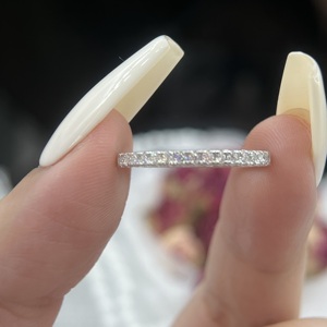 Bộ nhẫn cưới nữ Moissanite lấp lánh chất lượng cao, màu D, VVS, 1 carat, bạc S925, dành cho cặp đôi - Product Image 4