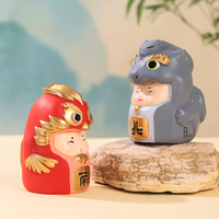 Lot de Figurines des Quatre Bêtes Divines en Résine – Décoration Feng Shui Chinoise pour Bureau et Maison – Ornement Porte-Bonheur de Collection – Idéal Cadeau
