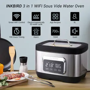 Inkbird หม้อหุงช้าแบบพกพาสำหรับห้องครัวหม้อหุงช้า8ลิตร ISV-500W อัจฉริยะ