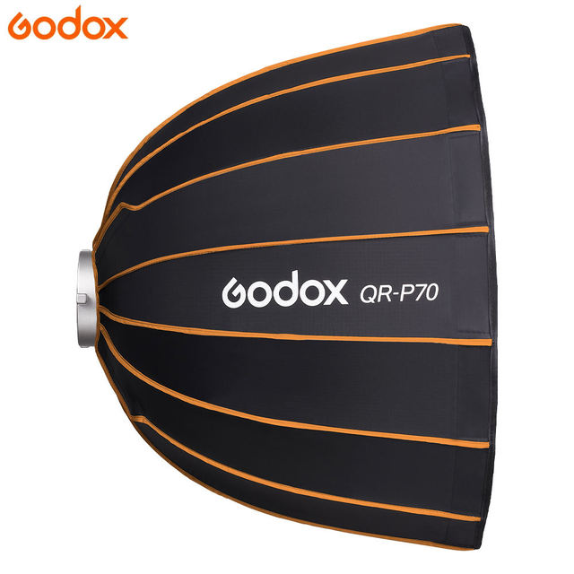 Godox QR-P70 70CM QR-P90 90CM QR-P120 120CM Quickly Release Parabolic Deep Softbox Honeycomb Grid for Bowens Mount Studio Flash
