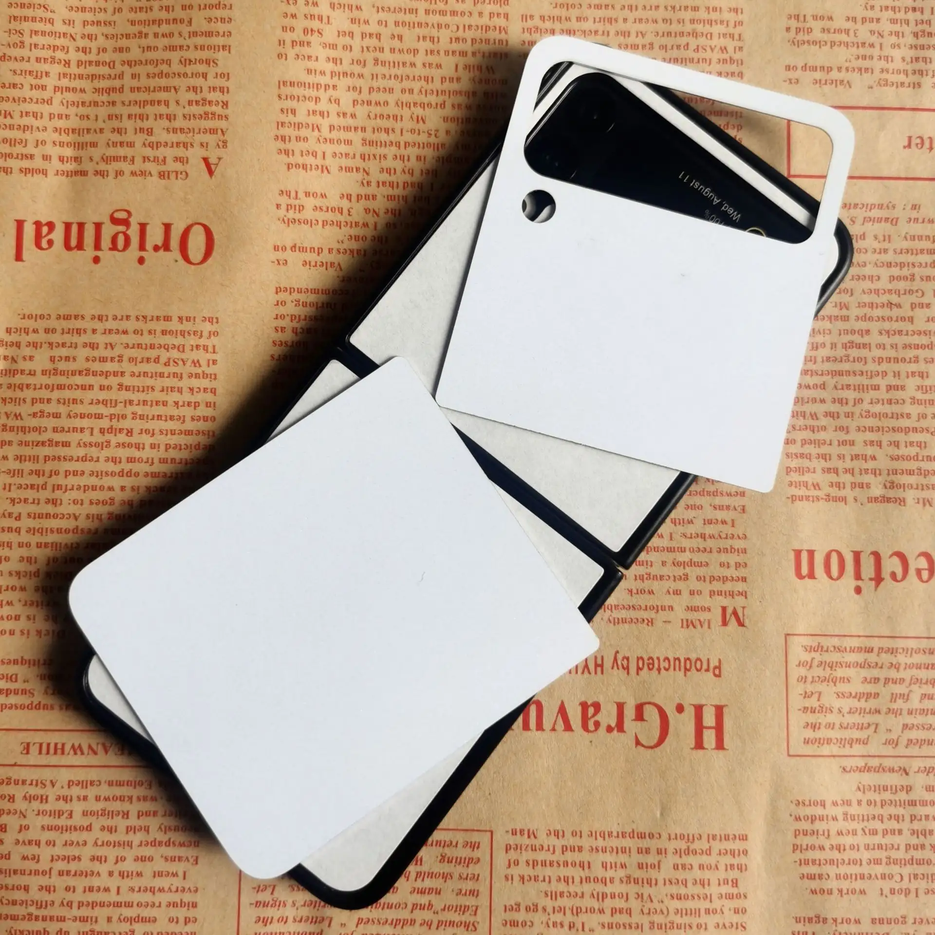 2D жесткий пластиковый матовый пустой сублимационный чехол для телефона с алюминиевым листом для Samsung Galaxy Z Flip 3 4 5