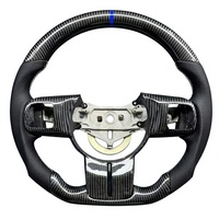 Volant en cuir perforé en fibre de carbone forgée en forme de D pour Jeep Wrangler JK Unlimited 2011-2017 4x4 Modèle intérieur