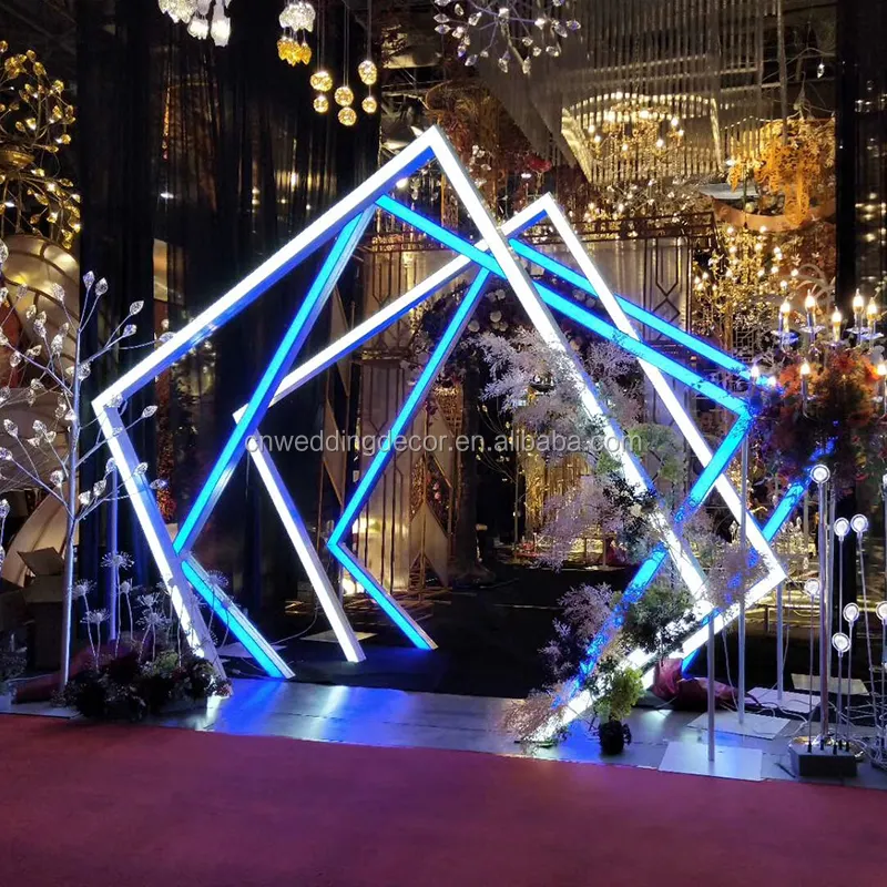 Neues Design LED-Licht Tunnel Hochzeit Hintergrund Bogen für die Dekoration
