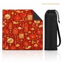 Tapis de Mahjong en Jacquard de Luxe Moderne avec Bordures Renforcées et Sac de Rangement – OEM, Marque Privée, Image Personnalisée Disponible, Vente en Gros pour le Poker