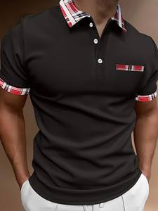 Einfache Herren Casual Fashion Sommer Kurzarm Button Polo Shirt Basic Mass Business Style - Product Image 6
