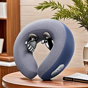Almohada de Masaje Eléctrica Recargable Portátil Automática en Forma de U con Partículas de Espuma para Soporte Cervical, Venta al por Mayor, Gran Oferta - Product Image 5