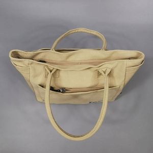 Sac fourre-tout en toile réutilisable et écologique avec logo personnalisé, multi-poches, fermeture éclair, idéal pour le travail et les trajets quotidiens - Product Image 4