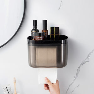 Customized Wall Mounted Plastic Tissue Box Holder Bathroom Napkin Box Storage Rack Tissue Box