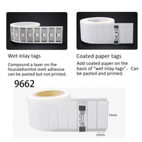 Étiquette adhésive en cuivre imprimable personnalisée avec logo Alien Higgs-9 UHF RFID pour pare-brise, 860-960 MHz EPC Gen2 H9 9962 9662 9954