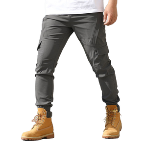 Pantalon cargo homme personnalisé en sergé de coton, coupe ample, style streetwear, décontracté, multi-poches, utilitaire, jambe large, droit et baggy, pour revendeurs - Product Image 1