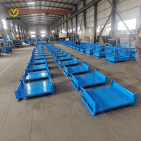 Conteneur de stockage pliable industriel en treillis métallique haute capacité Easylink, capacité de 1000 kg, protection contre la corrosion, revêtement en poudre