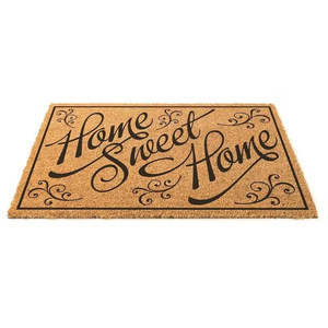 Cangming Entrance Door Mat Imitation Coconut Fiber 40x60cm Welcome Text Outdoor Entryway Mat Modern Style Water Washable - Product Image 5