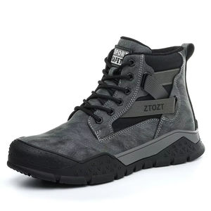 Chaussures de randonnée pour hommes, tout-terrain, anti-torsion, protection de la cheville, professionnelles, robustes, avec empeigne en mesh - Product Image 1