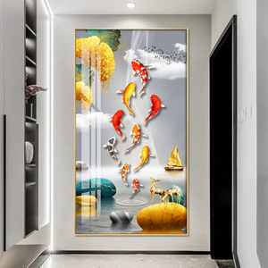 Decorazioni <span class=keywords><strong>di</strong></span> Lusso per la Casa Dipinti in Cristallo Porcellanato Stampati in 10 Colori con <span class=keywords><strong>Pesci</strong></span> Koi <span class=keywords><strong>Quadri</strong></span> da Parete e Dipinti su Tela - Product Image 6