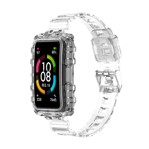 Bracelet transparent sportif pour Huawei Watch <span class=keywords><strong>Band</strong></span> <span class=keywords><strong>6</strong></span>/7/6Pro, transparent avec coque de protection robuste pour <span class=keywords><strong>Honor</strong></span> <span class=keywords><strong>Band</strong></span> <span class=keywords><strong>6</strong></span>, accessoires - Product Image 1