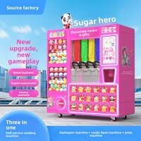 Distributeur automatique sans personnel trois-en-un pour chocolats, bonbons, cadeaux, œufs surprise, écran tactile, capacité 14 kg