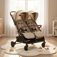 Poussette bébé pliable à double ouverture, cadre en alliage d'aluminium léger, tissu Oxford, pliage à une touche, Abon BSS105