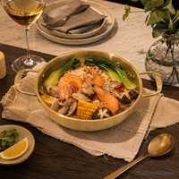 Marmite à ramen en acier inoxydable durable, résistante à la rouille, avec doubles poignées, plusieurs tailles, pour fruits de mer et nouilles, ustensile de cuisine pour la maison