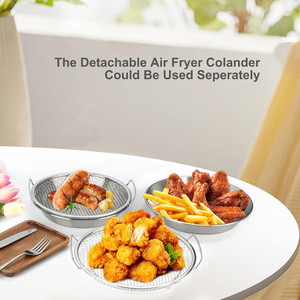 Plateau de filtration d'huile, panier de drainage en maille d'acier inoxydable, accessoires pour friteuse à air, support de drainage pour aliments frits, grille de barbecue - Product Image 4