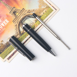 Stylo bille en métal noir torsadé de haute qualité avec logo personnalisé, largeur d'écriture 1,0 mm - Product Image 5