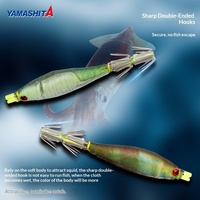 Nouveau leurre lumineux en bois YAMASHITA japonais, rouleau de tissu pour crevettes, hameçon pour calmar, 7 cm, petit appât vivant avec hameçons, leurre de pêche