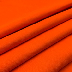 En20471 tiêu chuẩn 80% polyester 20% Cotton twill vải 195gsm phản quang an toàn vest huỳnh quang cam vải cho bảo hộ lao động - Product Image 3