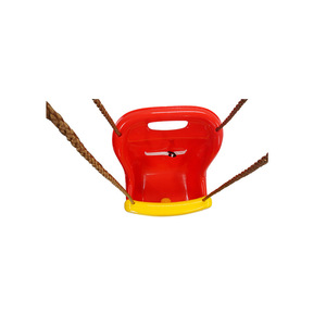 Asiento de columpio para niños, 45x35x36cm, plástico rojo con cuerda para uso en interiores y exteriores, columpio seguro para niños pequeños - Product Image 4