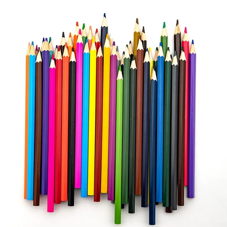 Students Artist OEM/ODM 7Inch 12/18/24/36Pcs Soft Core Drawing Custom Wood Color Pencil Set