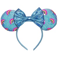 Ziming arc-en-ciel mignon bandeau paillettes arcs souris oreilles bandeau enfants Festival fête Cosplay bandeau
