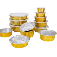Barquettes jetables en aluminium recyclables avec couvercle, en tailles 200 ml et 150 ml, pour un stockage alimentaire respectueux de l'environnement