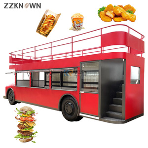 Carrito de Comida de Dos Pisos, Autobús Abierto para Venta de Comida, Helados, Hot Dogs, Camión de Comida, Bar Móvil de Cerveza de Lujo en Venta - Product Image 4