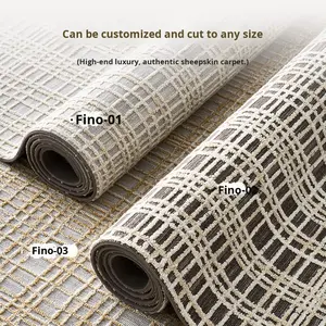 Alfombra Nórdica de Lana Gruesa Insonorizante para Sala de Estar y Dormitorio, Personalizable, Cobertura Completa de Gran Área - Product Image 2