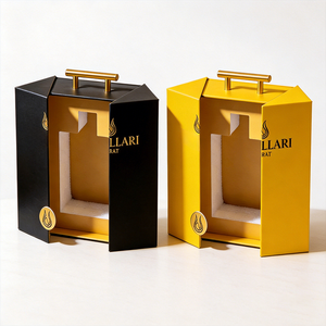 Caja de Papel con Asa para Regalos VIP, Diseño de Impresión Personalizado, Doble Puerta, Rígida, Ecológica, de Cartón, Vacía, para Recuerdos - Product Image 1