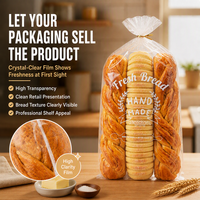 Sacs à pain en plastique transparent de qualité alimentaire avec logo personnalisé en gros, sacs à pain micro-perforés en CPP