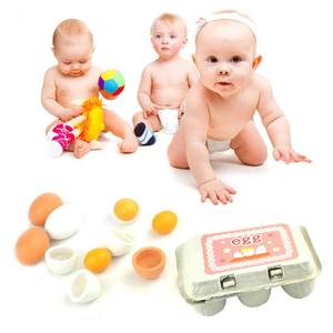 Juego de Huevos de Madera Multicolores WeWeTiger, Juguetes de Cocina para Niños, Juego de Imitación, Juguetes Educativos Montessori, Edades 2+ - Product Image 3