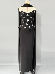 GX- Nuovo <span class=keywords><strong>Abito</strong></span> - Abbigliamento Femminile alla Moda dall'Europa e dall'America, <span class=keywords><strong>con</strong></span> <span class=keywords><strong>Spacco</strong></span> e Gonna Lunga, Adatto per Occasioni Serali. - Product Image 2