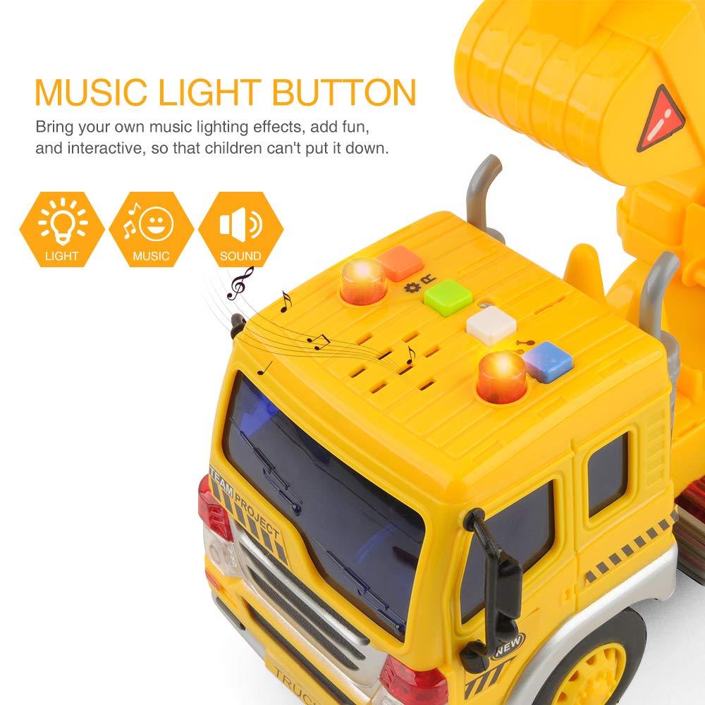 CamióN De FriccióN con Tractor De ExcavadoraJuguete De ConstruccióN Push and Go para NiñOs Y NiñAs con Luces Y Sonidos