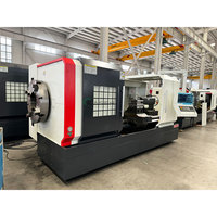 QK1332 Tour à fileter les tuyaux CNC intelligent et automatique, à banc horizontal, à double mandrin, pour le tournage de métaux, compatible Fanuc, à vendre
