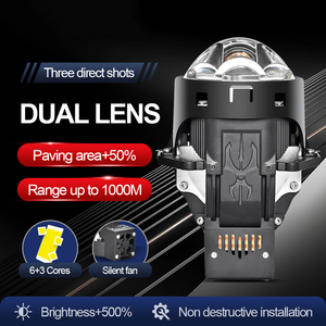 Xenplus ที่ดัดแปลงอัตโนมัติเลนส์ไฟหน้า LED แบบ Bi 3.0กำลังสูง90W 6500K 35000LM สูงเลนส์ไฟหน้า LED ลำแสงต่ำสำหรับหลอดไฟ H4รถยนต์ - Product Image 2