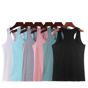Chaleco Deportivo Casual para Mujer, Corte Ajustado, Algodón Microacanalado, Transpirable, Sin Mangas, Cuello Redondo, Espalda Cruzada, Top de Yoga con Logotipo Frontal - Product Image 1