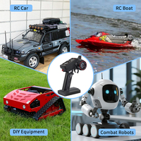 Sistema de Radio Digital HotRC CT-6A 2.4GHz 6CH, Transmisor, Control Remoto, Receptor, Control Remoto para Auto/Barco de Carreras