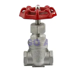 High quality stainless steel screwed gate valve DN15 1/2" DN20 3/4" BSP female valve high temperature water pipe gate valve