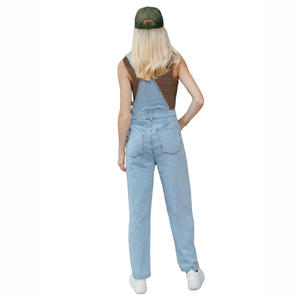 Jumpsuit <span class=keywords><strong>Cargo</strong></span> de Mezclilla Lavada para Mujer, Cómodo y Holgado para Verano, Pantalones de Trabajo de Cintura Alta Transpirables, Longitud Ajustable y Duraderos - Product Image 6